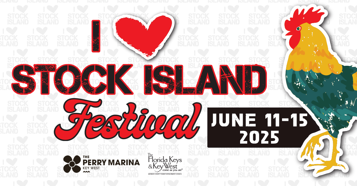 FacebookHeader_2025 I love Stock Island Hero image with Logo showing The Perry Marina and The Florida & Key West as sponsors
